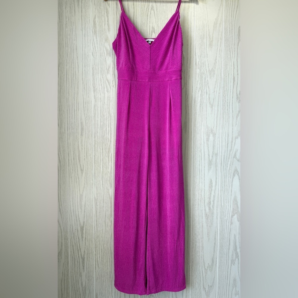 Iris Fuchsia Wide-Leg Jumpsuit – Size